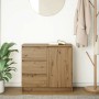 Aparador con cajón roble artesanal 71x35x65cm madera ingeniería by , Sideboards - Ref: Foro24-861579, Price: 82,76 €, Discoun...
