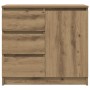 Aparador con cajón roble artesanal 71x35x65cm madera ingeniería by , Sideboards - Ref: Foro24-861579, Price: 82,76 €, Discoun...