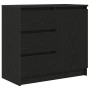 Aparador con cajón roble negro 71x35x65 cm madera de ingeniería by , Sideboards - Ref: Foro24-861572, Price: 87,80 €, Discoun...