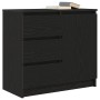 Aparador con cajón roble negro 71x35x65 cm madera de ingeniería by , Sideboards - Ref: Foro24-861572, Price: 87,80 €, Discoun...