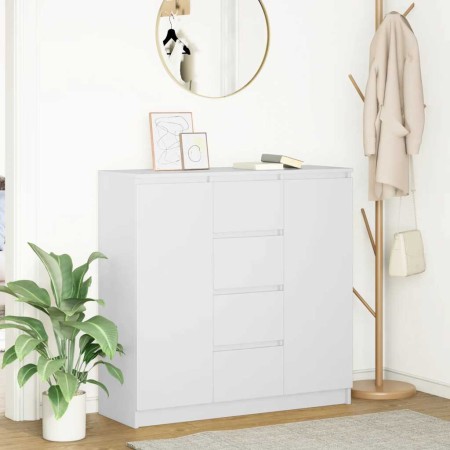 Aparador con cajones blanco 100,5x35x98,5 cm madera ingeniería de , Aparadores - Ref: Foro24-3328453, Precio: 170,03 €, Descu...