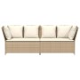 Sofá de jardín con cojines ratán sintético beige by , Outdoor sofas - Ref: Foro24-4104125, Price: 275,35 €, Discount: %