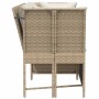 Sofá de jardín con cojines ratán sintético beige by , Outdoor sofas - Ref: Foro24-4104125, Price: 275,35 €, Discount: %