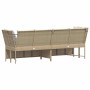 Sofá de jardín con cojines ratán sintético beige by , Outdoor sofas - Ref: Foro24-4104125, Price: 275,35 €, Discount: %