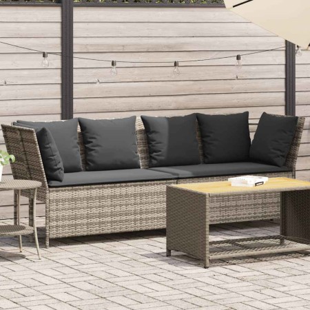 Sofá de jardín con cojines ratán sintético gris claro von , Outdoor-Sofas - Ref: Foro24-4104127, Preis: 275,35 €, Rabatt: %