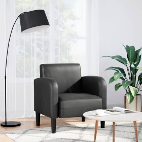 Sillón con reposabrazos cuero sintética negro 54 cm de , Sillones - Ref: Foro24-4100529, Precio: 161,67 €