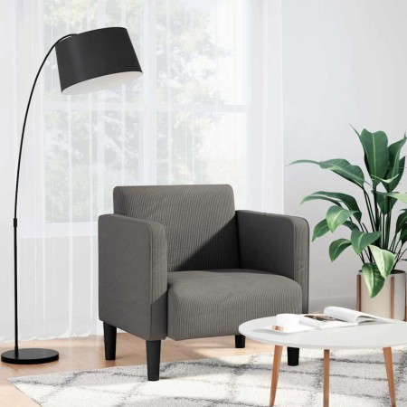 Sillón con reposabrazos gris claro 54 cm tejido de pana by , Armchairs - Ref: Foro24-4100515, Price: 124,61 €, Discount: %