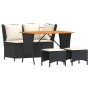 Juego comedor jardín 4 piezas con cojines ratán sintético negro by , Garden sets - Ref: Foro24-4104131, Price: 289,02 €, Disc...