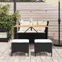 Juego comedor jardín 4 piezas con cojines ratán sintético negro by , Garden sets - Ref: Foro24-4104131, Price: 289,02 €, Disc...