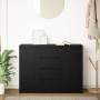 Aparador con cajones roble negro 100,5x35x76 cm de , Aparadores - Ref: Foro24-3328445, Precio: 150,32 €, Descuento: %