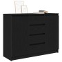 Aparador con cajones roble negro 100,5x35x76 cm de , Aparadores - Ref: Foro24-3328445, Precio: 150,32 €, Descuento: %