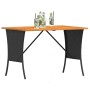 Mesa de jardín superficie de madera ratán PE negro 105x75x72 cm von , Gartentische - Ref: Foro24-4104138, Preis: 125,22 €, Ra...