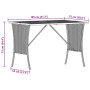 Mesa de jardín superficie de madera ratán PE negro 105x75x72 cm von , Gartentische - Ref: Foro24-4104138, Preis: 125,22 €, Ra...