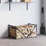 Leñero negro 70x43x34,5 cm Acero laminado en frío von , Brennholztaschen und -halter - Ref: Foro24-864173, Preis: 56,89 €, Ra...