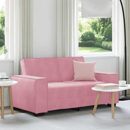 Sofá de 2 plazas terciopelo rosa 120 cm de , Sofás - Ref: Foro24-4105013, Precio: 227,75 €, Descuento: %