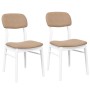 Sillas de comedor con cojines 2uds madera maciza blanco caucho von , Essstühle - Ref: Foro24-4102527, Preis: 155,64 €, Rabatt: %