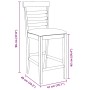 Taburetes de bar con cojines 2 uds madera maciza marrón caucho von , Küchenhocker - Ref: Foro24-4102538, Preis: 128,11 €, Rab...