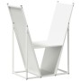 Leñero blanco 69,5x35x81 cm Acero laminado en frío von , Brennholztaschen und -halter - Ref: Foro24-864178, Preis: 68,20 €, R...