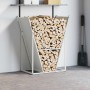 Leñero blanco 69,5x35x81 cm Acero laminado en frío von , Brennholztaschen und -halter - Ref: Foro24-864178, Preis: 68,20 €, R...