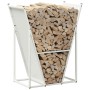 Leñero blanco 69,5x35x81 cm Acero laminado en frío von , Brennholztaschen und -halter - Ref: Foro24-864178, Preis: 68,20 €, R...