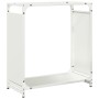 Leñero blanco 60x28x65 cm Acero laminado en frío by , Firewood bags and holders - Ref: Foro24-864200, Price: 55,25 €, Discoun...