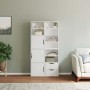 Armarios auxiliares 4 uds "ODDA" blanco 40x24x79 cm by , Sideboards - Ref: Foro24-3365353, Price: 215,38 €, Discount: %