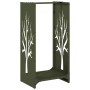 Leñero verde oliva 40x30x80 cm Acero laminado en frío von , Brennholztaschen und -halter - Ref: Foro24-864228, Preis: 57,83 €...