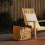 Leñero 40x40x40 cm Acero oxidado by , Firewood bags and holders - Ref: Foro24-864242, Price: 46,29 €, Discount: %