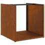 Leñero 40x40x40 cm Acero oxidado by , Firewood bags and holders - Ref: Foro24-864242, Price: 46,29 €, Discount: %