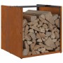 Leñero 40x40x40 cm Acero oxidado by , Firewood bags and holders - Ref: Foro24-864242, Price: 46,29 €, Discount: %