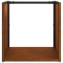 Leñero 40x40x40 cm Acero oxidado by , Firewood bags and holders - Ref: Foro24-864242, Price: 46,29 €, Discount: %