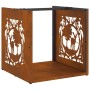 Leñero 40x40x40 cm acero corten by , Firewood bags and holders - Ref: Foro24-864254, Price: 43,22 €, Discount: %