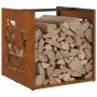 Leñero 40x40x40 cm acero corten by , Firewood bags and holders - Ref: Foro24-864254, Price: 43,22 €, Discount: %