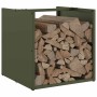 Leñero verde oliva 40x40x40 cm Acero laminado en frío von , Brennholztaschen und -halter - Ref: Foro24-864240, Preis: 48,17 €...