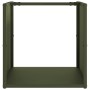 Leñero verde oliva 40x40x40 cm Acero laminado en frío von , Brennholztaschen und -halter - Ref: Foro24-864240, Preis: 48,17 €...