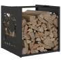Leñero negro 40x40x40 cm Acero laminado en frío von , Brennholztaschen und -halter - Ref: Foro24-864249, Preis: 44,83 €, Raba...