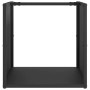 Leñero negro 40x40x40 cm Acero laminado en frío de , Bolsas y soportes de leña - Ref: Foro24-864237, Precio: 47,76 €, Descuen...