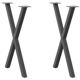 Patas para mesa comedor forma X 2uds antracita 57x(72-73) cm by , Table legs - Ref: Foro24-4012914, Price: 68,15 €, Discount: %