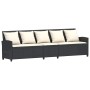 Set de sofás de jardín en forma de L con cojines 4 pzas negro by , Garden sets - Ref: Foro24-3365324, Price: 573,23 €, Discou...