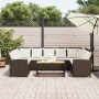 Sofá de jardín con cojines ratán sintético marrón von , Gartensets - Ref: Foro24-3365330, Preis: 644,87 €, Rabatt: %