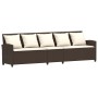 Sofá de jardín con cojines ratán sintético marrón von , Gartensets - Ref: Foro24-3365330, Preis: 644,87 €, Rabatt: %