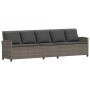 Set de sofás de jardín 4 pzas y cojines ratán sintético gris by , Garden sets - Ref: Foro24-3365339, Price: 734,32 €, Discoun...