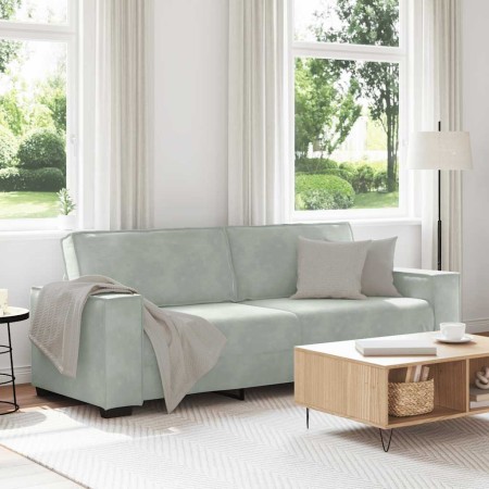 Sofá de 3 plazas terciopelo gris claro 180 cm by , Sofas - Ref: Foro24-4105030, Price: 246,22 €, Discount: %