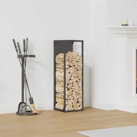 Leñero negro 25x25x80 cm Acero laminado en frío von , Brennholztaschen und -halter - Ref: Foro24-864263, Preis: 44,31 €, Raba...
