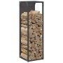 Leñero negro 25x25x80 cm Acero laminado en frío von , Brennholztaschen und -halter - Ref: Foro24-864263, Preis: 44,31 €, Raba...