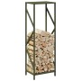 Leñero verde oliva 34x25x100 cm Acero laminado en frío de , Bolsas y soportes de leña - Ref: Foro24-864326, Precio: 55,53 €