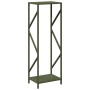 Leñero verde oliva 34x25x100 cm Acero laminado en frío de , Bolsas y soportes de leña - Ref: Foro24-864326, Precio: 55,53 €