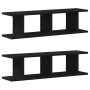 Estantes de pared 2uds roble negro 75x18x20cm madera ingeniería de , Estantes y estanterías - Ref: Foro24-862060, Precio: 41,...