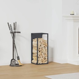 Leñero antracita 25x25x60 cm Acero laminado en frío de , Bolsas y soportes de leña - Ref: Foro24-864261, Precio: 39,87 €