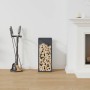 Leñero antracita 25x25x60 cm Acero laminado en frío de , Bolsas y soportes de leña - Ref: Foro24-864261, Precio: 39,87 €